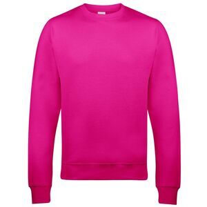 AWDis Just Hoods AWDis Unisex Crew Neck Plain Sweatshirt (280 GSM) / Hot Pink